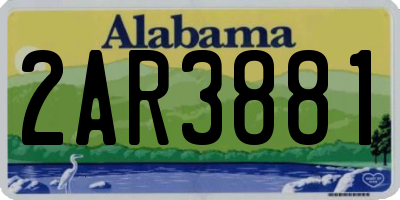 AL license plate 2AR3881