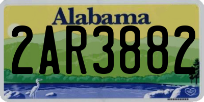 AL license plate 2AR3882