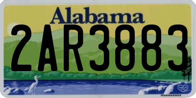 AL license plate 2AR3883