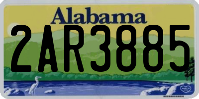 AL license plate 2AR3885