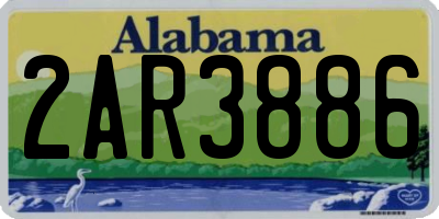AL license plate 2AR3886