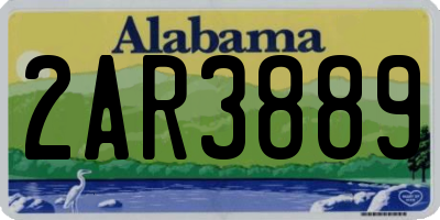 AL license plate 2AR3889