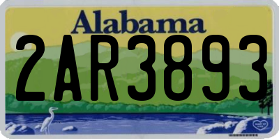 AL license plate 2AR3893