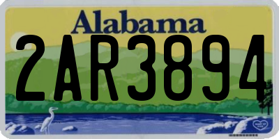 AL license plate 2AR3894