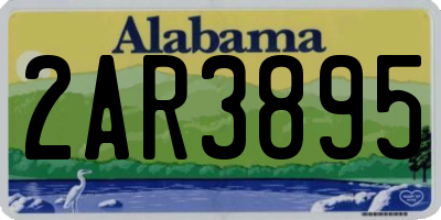 AL license plate 2AR3895