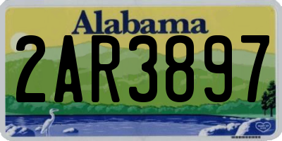 AL license plate 2AR3897