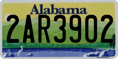 AL license plate 2AR3902