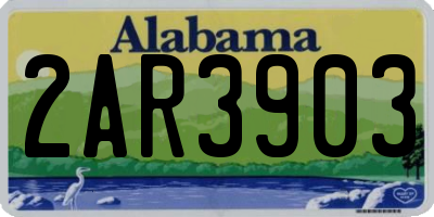 AL license plate 2AR3903