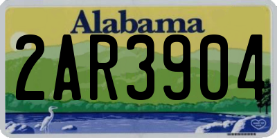AL license plate 2AR3904