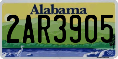 AL license plate 2AR3905