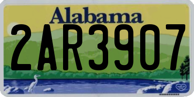 AL license plate 2AR3907