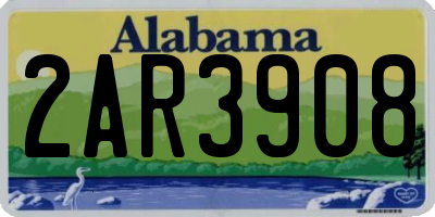 AL license plate 2AR3908