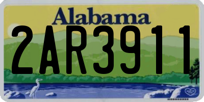 AL license plate 2AR3911