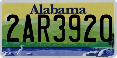 AL license plate 2AR3920