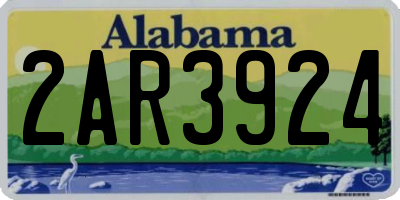 AL license plate 2AR3924