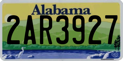 AL license plate 2AR3927