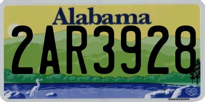 AL license plate 2AR3928