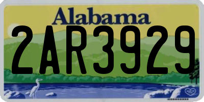 AL license plate 2AR3929
