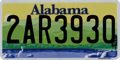 AL license plate 2AR3930