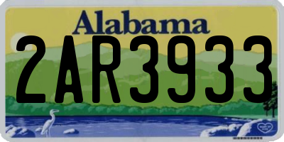 AL license plate 2AR3933