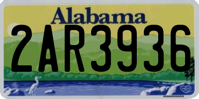 AL license plate 2AR3936
