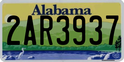 AL license plate 2AR3937