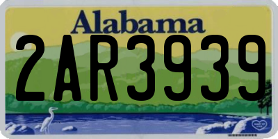 AL license plate 2AR3939