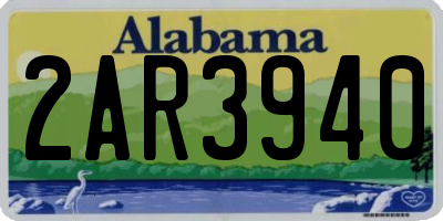 AL license plate 2AR3940