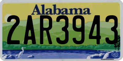 AL license plate 2AR3943