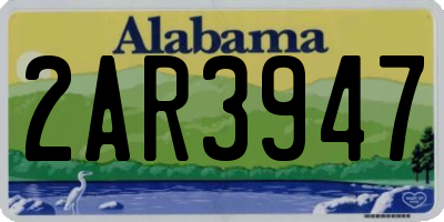 AL license plate 2AR3947