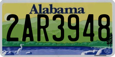 AL license plate 2AR3948