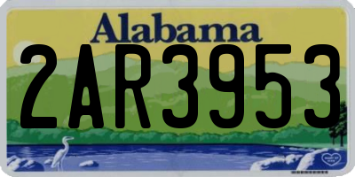 AL license plate 2AR3953