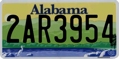 AL license plate 2AR3954