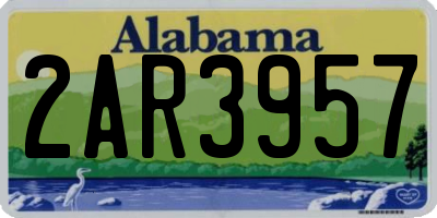 AL license plate 2AR3957