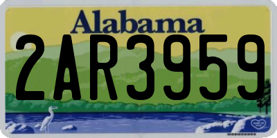 AL license plate 2AR3959