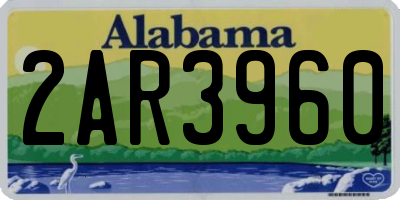 AL license plate 2AR3960