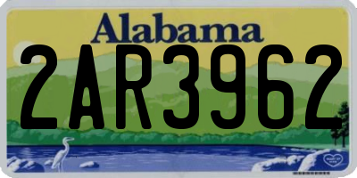AL license plate 2AR3962