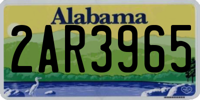 AL license plate 2AR3965
