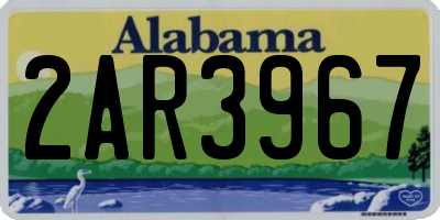 AL license plate 2AR3967