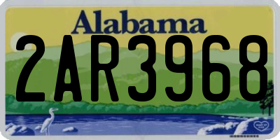 AL license plate 2AR3968
