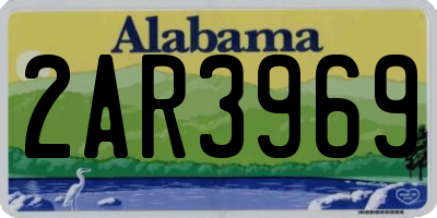 AL license plate 2AR3969