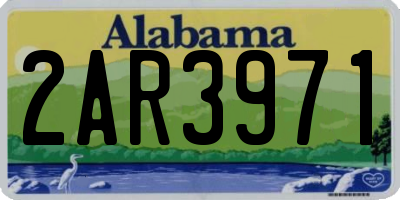 AL license plate 2AR3971