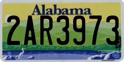 AL license plate 2AR3973