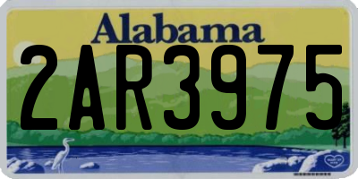 AL license plate 2AR3975
