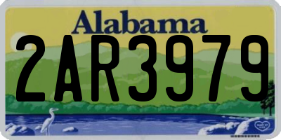 AL license plate 2AR3979