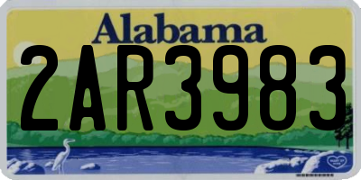 AL license plate 2AR3983