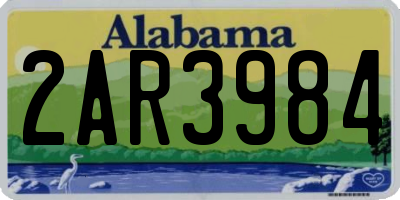AL license plate 2AR3984