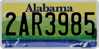 AL license plate 2AR3985