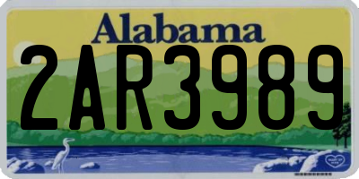 AL license plate 2AR3989