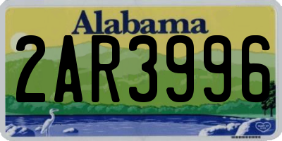AL license plate 2AR3996